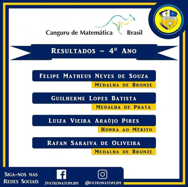 Olimpiada Canguru de Matémática Brasil 2021 - 4 ano