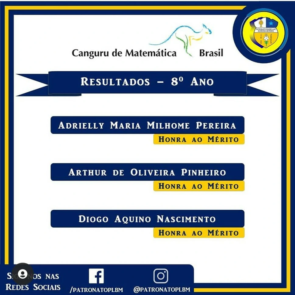 Olimpiada Canguru de Matematica Brasil 2021 8 ano