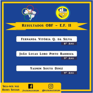 Resultado OBF 2020 Ensino Fundamental